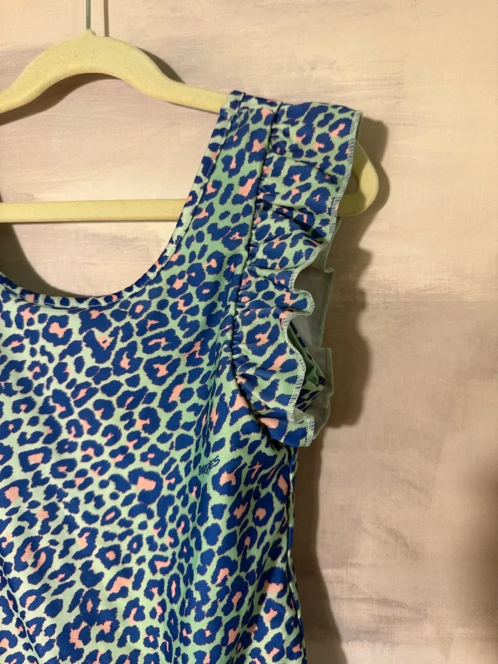 Girls Animal‎ Print Ruffle One-Piece Swimsuit